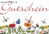 Postkarte Gutschein, Sommerwiese (Händler)
