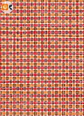 Geschenkpapier Karos + Linien, braun/orange